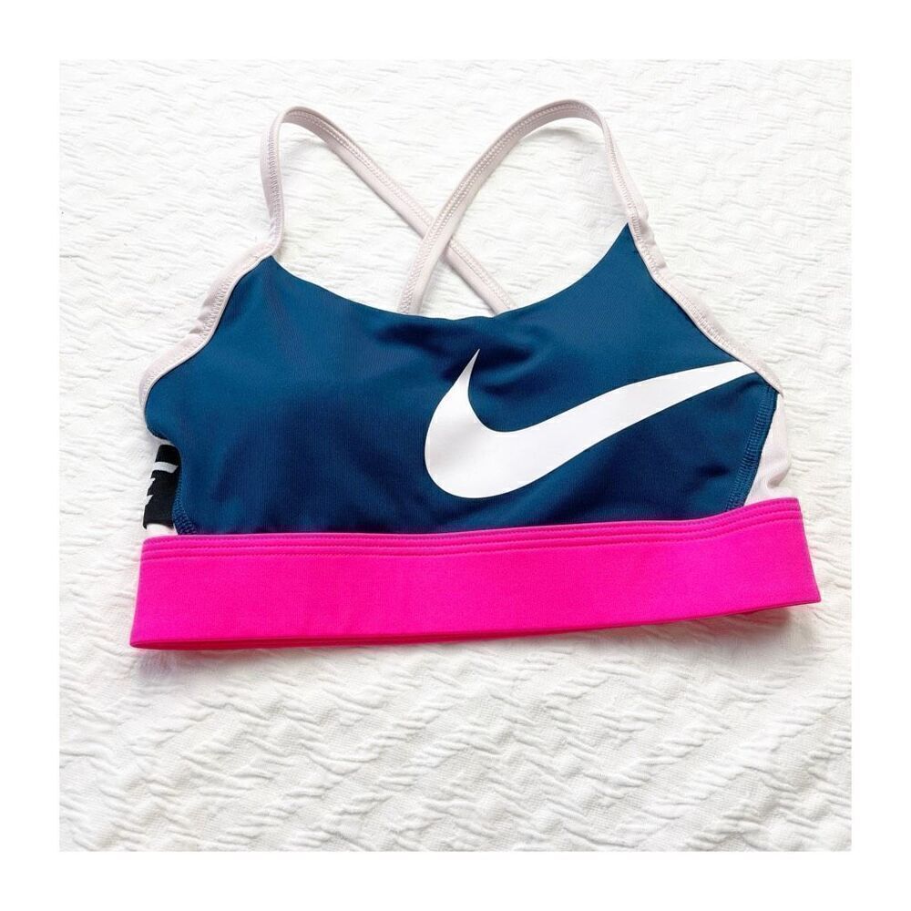 Buy 1 get 1 free Nike Dri fit blue pink sports bra Strappy Racerback